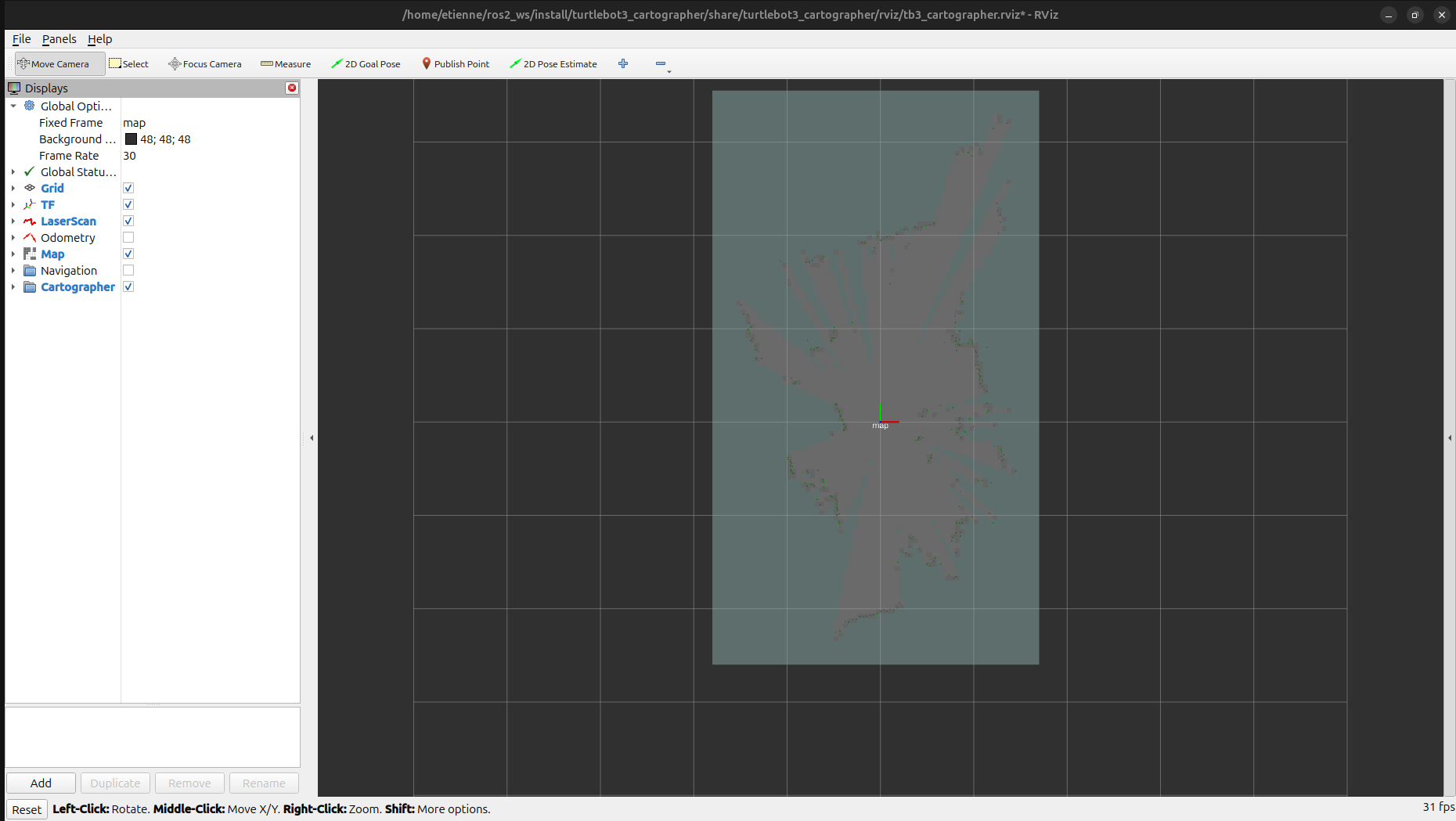 Cartographer dans RViz